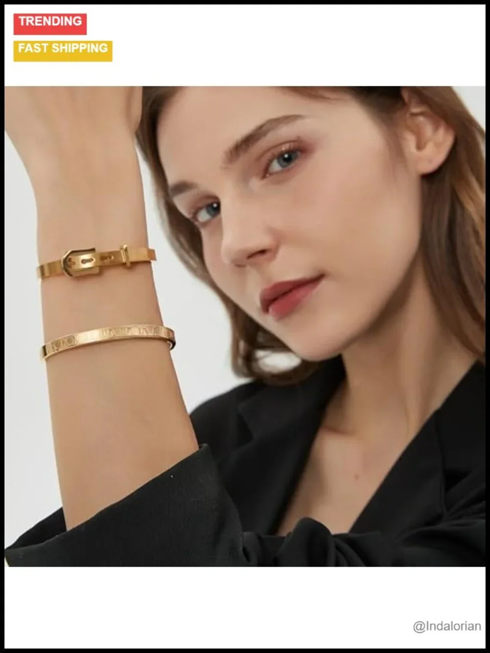 Roman Numeral Bangle Bracelet Gold Silver Plated Stainless Steel Engraved Unisex
